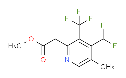AM67666 | 1361884-09-4 | Methyl 4-(difluoromethyl)-5-methyl-3-(trifluoromethyl)pyridine-2-acetate