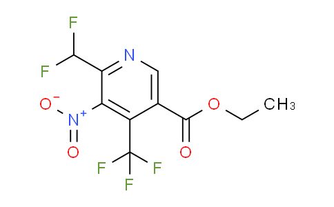Ethyl 2-(difluoromethyl)-3-nitro-4-(trifluoromethyl)pyridine-5-carboxylate