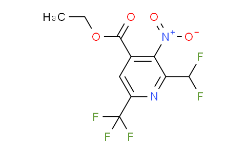 Ethyl 2-(difluoromethyl)-3-nitro-6-(trifluoromethyl)pyridine-4-carboxylate