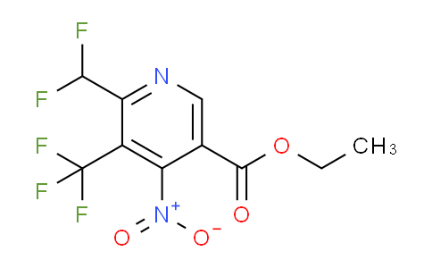 Ethyl 2-(difluoromethyl)-4-nitro-3-(trifluoromethyl)pyridine-5-carboxylate