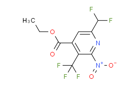 Ethyl 6-(difluoromethyl)-2-nitro-3-(trifluoromethyl)pyridine-4-carboxylate