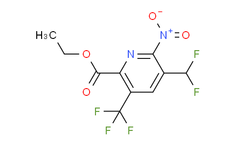 Ethyl 3-(difluoromethyl)-2-nitro-5-(trifluoromethyl)pyridine-6-carboxylate
