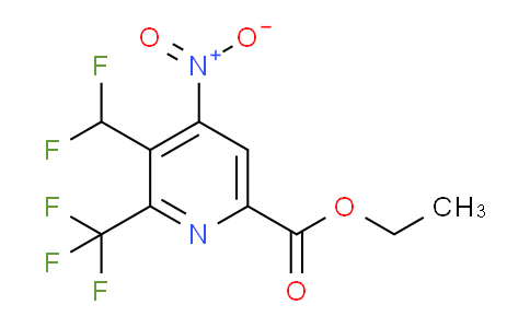 Ethyl 3-(difluoromethyl)-4-nitro-2-(trifluoromethyl)pyridine-6-carboxylate