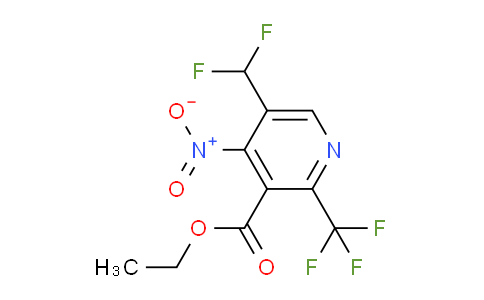 Ethyl 5-(difluoromethyl)-4-nitro-2-(trifluoromethyl)pyridine-3-carboxylate