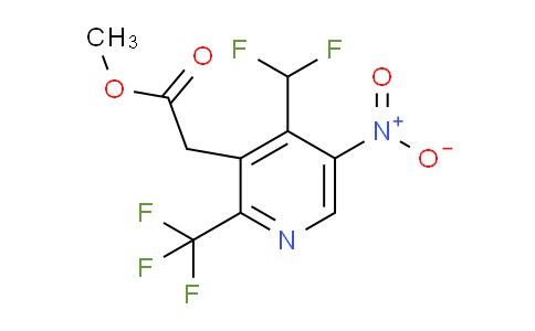 Methyl 4-(difluoromethyl)-5-nitro-2-(trifluoromethyl)pyridine-3-acetate