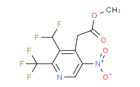 Methyl 3-(difluoromethyl)-5-nitro-2-(trifluoromethyl)pyridine-4-acetate