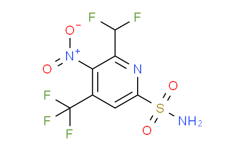 2-(Difluoromethyl)-3-nitro-4-(trifluoromethyl)pyridine-6-sulfonamide