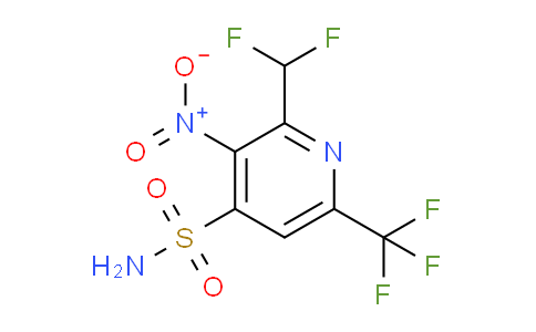 2-(Difluoromethyl)-3-nitro-6-(trifluoromethyl)pyridine-4-sulfonamide