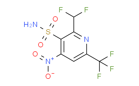 2-(Difluoromethyl)-4-nitro-6-(trifluoromethyl)pyridine-3-sulfonamide