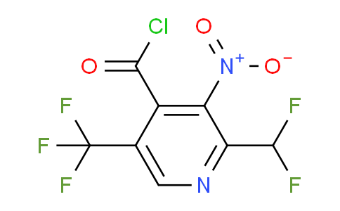 2-(Difluoromethyl)-3-nitro-5-(trifluoromethyl)pyridine-4-carbonyl chloride