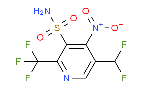 5-(Difluoromethyl)-4-nitro-2-(trifluoromethyl)pyridine-3-sulfonamide