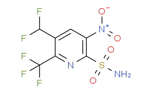 3-(Difluoromethyl)-5-nitro-2-(trifluoromethyl)pyridine-6-sulfonamide