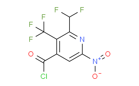 2-(Difluoromethyl)-6-nitro-3-(trifluoromethyl)pyridine-4-carbonyl chloride
