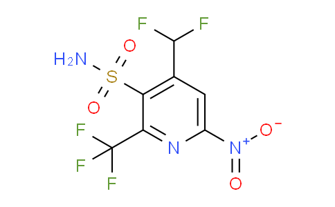 4-(Difluoromethyl)-6-nitro-2-(trifluoromethyl)pyridine-3-sulfonamide
