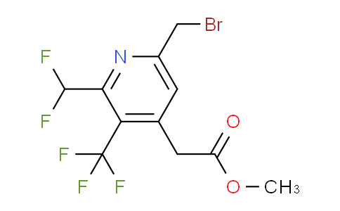 Methyl 6-(bromomethyl)-2-(difluoromethyl)-3-(trifluoromethyl)pyridine-4-acetate
