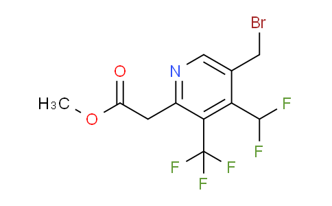 AM68156 | 1361849-06-0 | Methyl 5-(bromomethyl)-4-(difluoromethyl)-3-(trifluoromethyl)pyridine-2-acetate