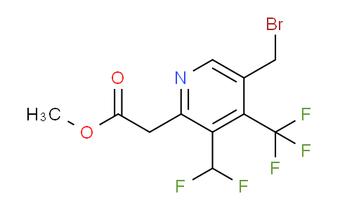 Methyl 5-(bromomethyl)-3-(difluoromethyl)-4-(trifluoromethyl)pyridine-2-acetate