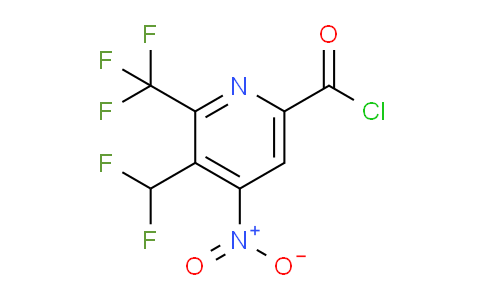 3-(Difluoromethyl)-4-nitro-2-(trifluoromethyl)pyridine-6-carbonyl chloride