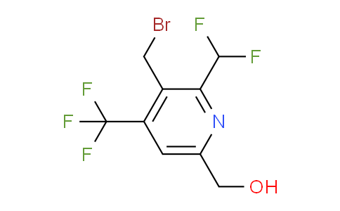 3-(Bromomethyl)-2-(difluoromethyl)-4-(trifluoromethyl)pyridine-6-methanol