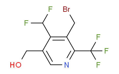 3-(Bromomethyl)-4-(difluoromethyl)-2-(trifluoromethyl)pyridine-5-methanol