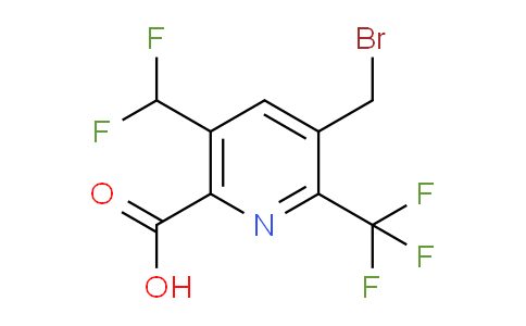 3-(Bromomethyl)-5-(difluoromethyl)-2-(trifluoromethyl)pyridine-6-carboxylic acid