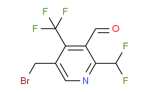 5-(Bromomethyl)-2-(difluoromethyl)-4-(trifluoromethyl)pyridine-3-carboxaldehyde
