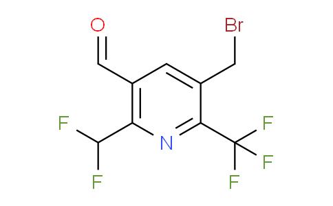 3-(Bromomethyl)-6-(difluoromethyl)-2-(trifluoromethyl)pyridine-5-carboxaldehyde