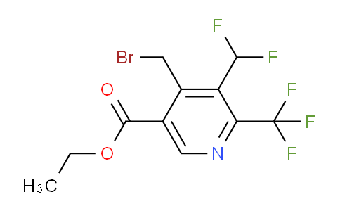 AM68566 | 1361753-26-5 | Ethyl 4-(bromomethyl)-3-(difluoromethyl)-2-(trifluoromethyl)pyridine-5-carboxylate