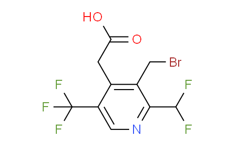 3-(Bromomethyl)-2-(difluoromethyl)-5-(trifluoromethyl)pyridine-4-acetic acid