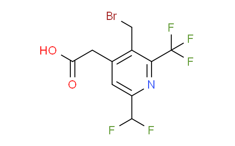 3-(Bromomethyl)-6-(difluoromethyl)-2-(trifluoromethyl)pyridine-4-acetic acid