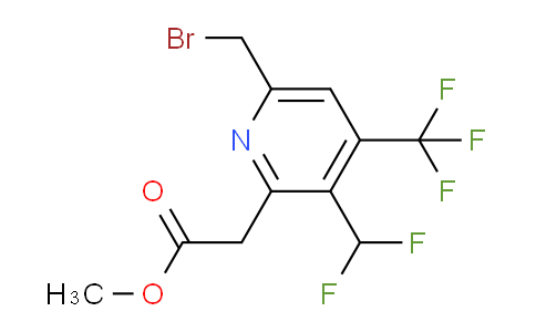AM68613 | 1361811-14-4 | Methyl 6-(bromomethyl)-3-(difluoromethyl)-4-(trifluoromethyl)pyridine-2-acetate