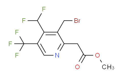 Methyl 3-(bromomethyl)-4-(difluoromethyl)-5-(trifluoromethyl)pyridine-2-acetate