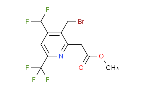 Methyl 3-(bromomethyl)-4-(difluoromethyl)-6-(trifluoromethyl)pyridine-2-acetate