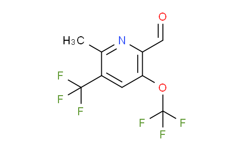 2-Methyl-5-(trifluoromethoxy)-3-(trifluoromethyl)pyridine-6-carboxaldehyde