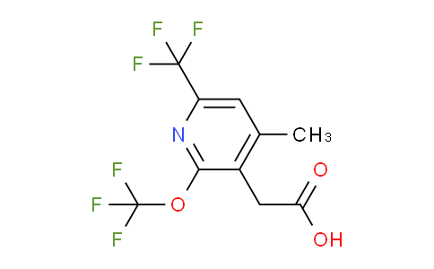 4-Methyl-2-(trifluoromethoxy)-6-(trifluoromethyl)pyridine-3-acetic acid