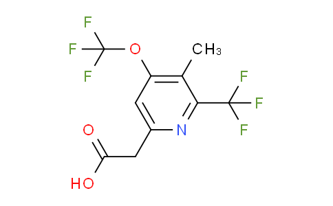 3-Methyl-4-(trifluoromethoxy)-2-(trifluoromethyl)pyridine-6-acetic acid