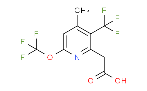 4-Methyl-6-(trifluoromethoxy)-3-(trifluoromethyl)pyridine-2-acetic acid