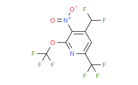 4-(Difluoromethyl)-3-nitro-2-(trifluoromethoxy)-6-(trifluoromethyl)pyridine