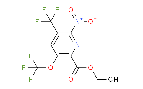 Ethyl 2-nitro-5-(trifluoromethoxy)-3-(trifluoromethyl)pyridine-6-carboxylate