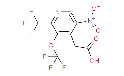 5-Nitro-3-(trifluoromethoxy)-2-(trifluoromethyl)pyridine-4-acetic acid