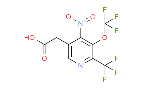 4-Nitro-3-(trifluoromethoxy)-2-(trifluoromethyl)pyridine-5-acetic acid