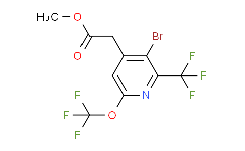Methyl 3-bromo-6-(trifluoromethoxy)-2-(trifluoromethyl)pyridine-4-acetate
