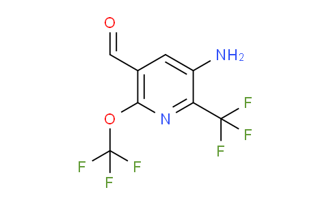 3-Amino-6-(trifluoromethoxy)-2-(trifluoromethyl)pyridine-5-carboxaldehyde