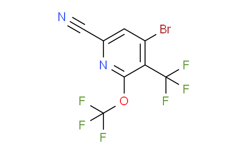 4-Bromo-6-cyano-2-(trifluoromethoxy)-3-(trifluoromethyl)pyridine