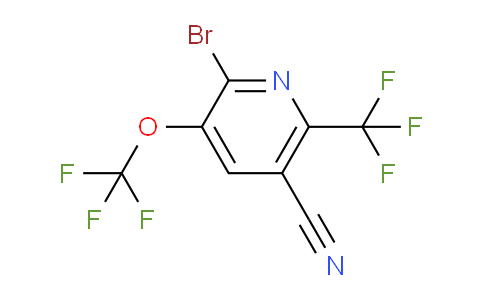 2-Bromo-5-cyano-3-(trifluoromethoxy)-6-(trifluoromethyl)pyridine