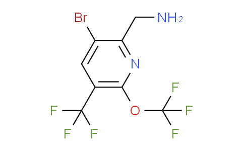 2-(Aminomethyl)-3-bromo-6-(trifluoromethoxy)-5-(trifluoromethyl)pyridine
