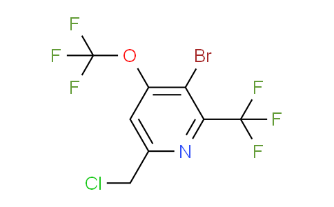 AM71750 | 1804569-29-6 | 3-Bromo-6-(chloromethyl)-4-(trifluoromethoxy)-2-(trifluoromethyl)pyridine