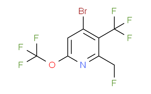 4-Bromo-2-(fluoromethyl)-6-(trifluoromethoxy)-3-(trifluoromethyl)pyridine