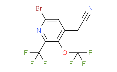 6-Bromo-3-(trifluoromethoxy)-2-(trifluoromethyl)pyridine-4-acetonitrile