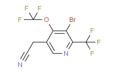AM71853 | 1806209-45-9 | 3-Bromo-4-(trifluoromethoxy)-2-(trifluoromethyl)pyridine-5-acetonitrile
